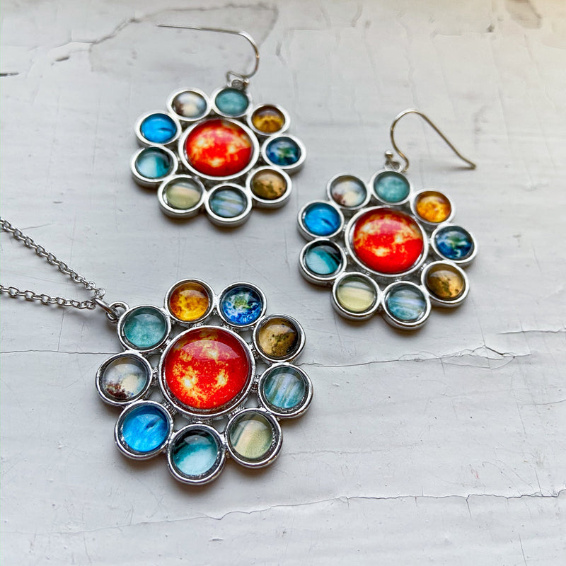 Bohemain Collection - Solar System Halo Pendant