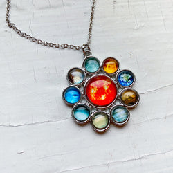 Bohemain Collection - Solar System Halo Pendant