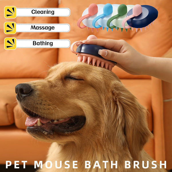 Soft Silicone Pets Hair Remover Comb Handheld Bath Shower Hair Shampoo
