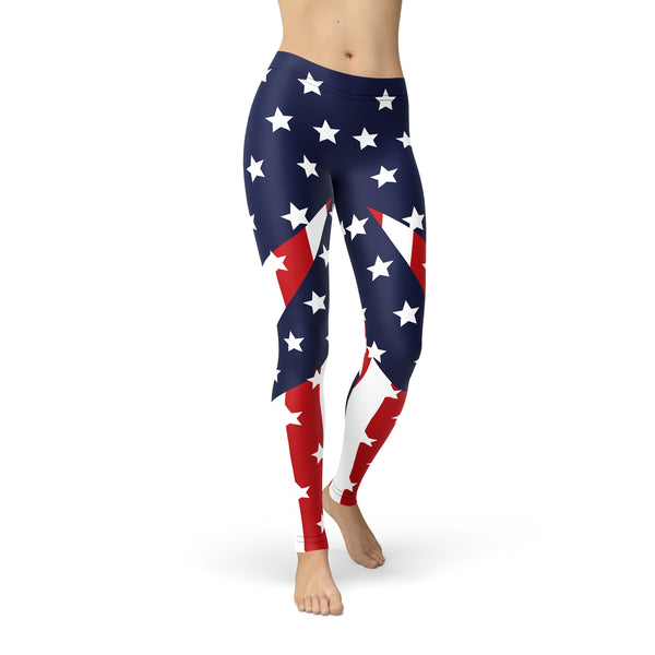 The Atlantis Collection- American Flag Yoga Leggings