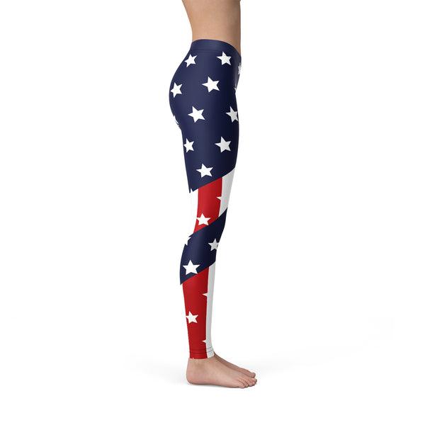 The Atlantis Collection- American Flag Yoga Leggings