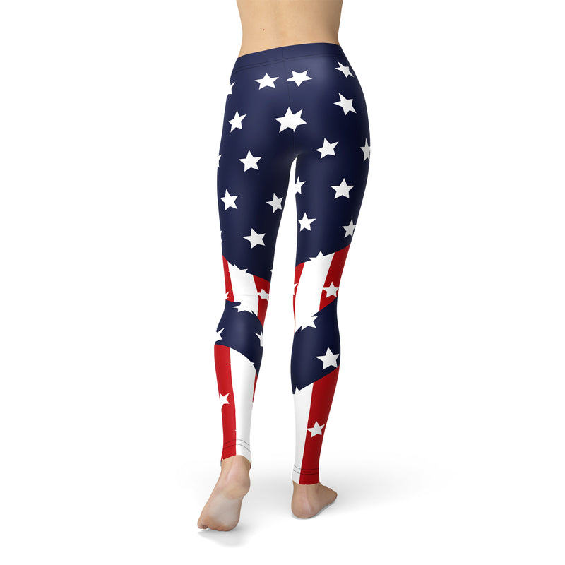 The Atlantis Collection- American Flag Yoga Leggings