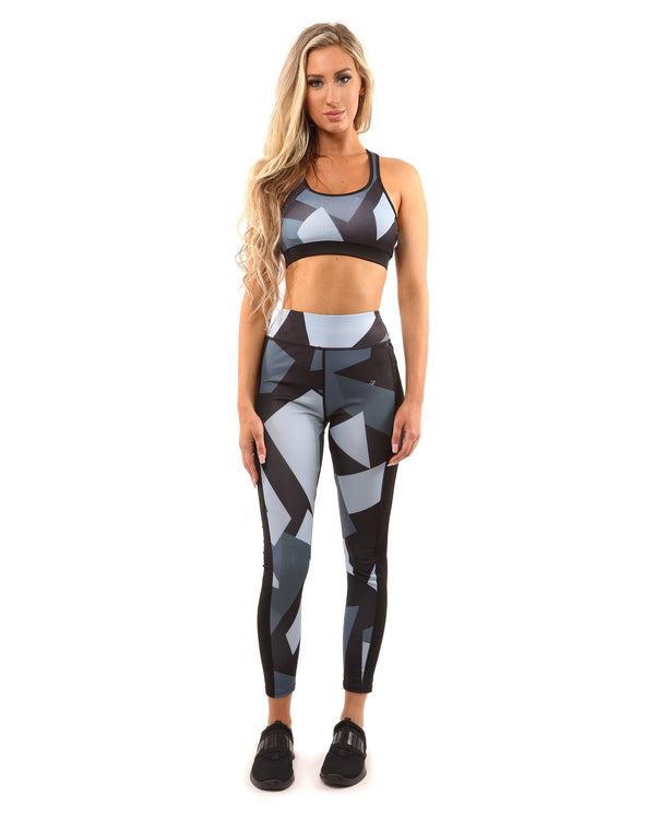 Laguna Collection - Set - Leggings & Sports Bra - Black/Grey