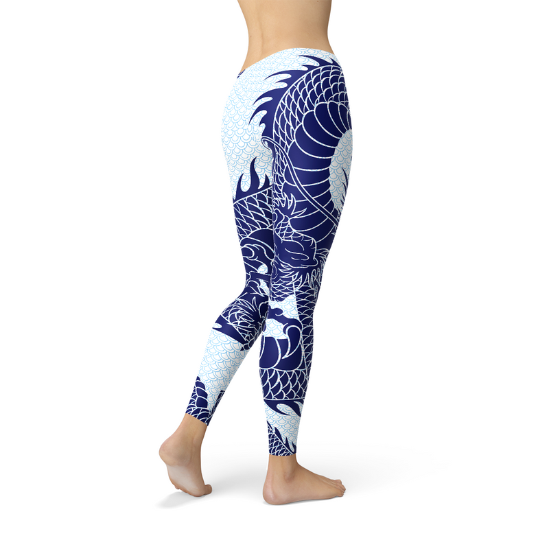 The Atlantis Collection - Japanese Dragon Yoga Leggings