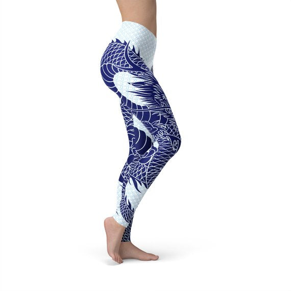 The Atlantis Collection - Japanese Dragon Yoga Leggings