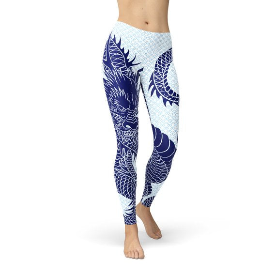 The Atlantis Collection - Japanese Dragon Yoga Leggings