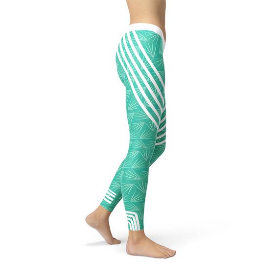 The Atlantis Collection - Turquoise Sports Yoga Leggings