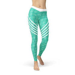 The Atlantis Collection - Turquoise Sports Yoga Leggings