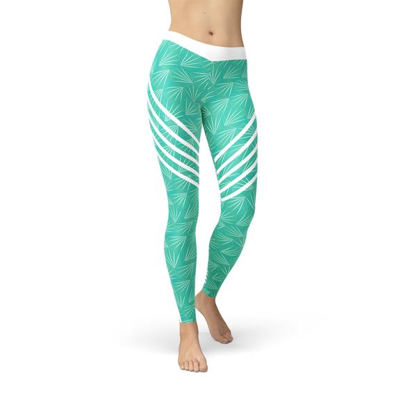 The Atlantis Collection - Turquoise Sports Yoga Leggings