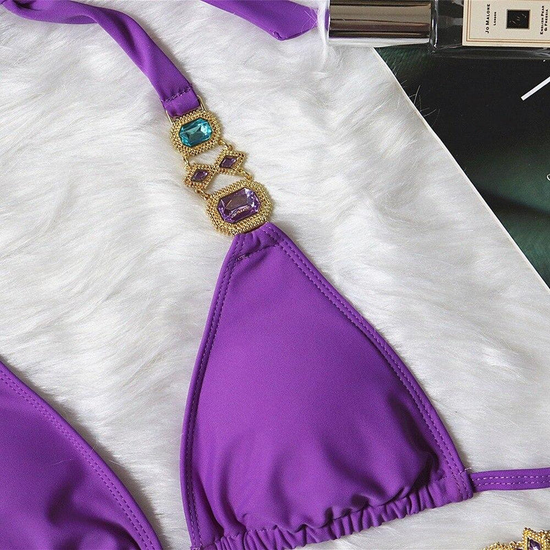 Tahiti Collection - Jewel Rhinestones Luxury Diamond Bikini Swimwear