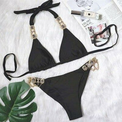 Tahiti Collection - Jewel Rhinestones Luxury Diamond Bikini Swimwear