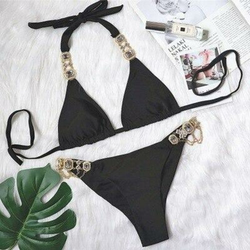Tahiti Collection - Jewel Rhinestones Luxury Diamond Bikini Swimwear