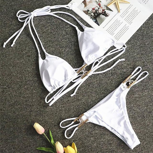 Tahiti Collection - Jewel Rhinestones Luxury Diamond Bikini Swimwear