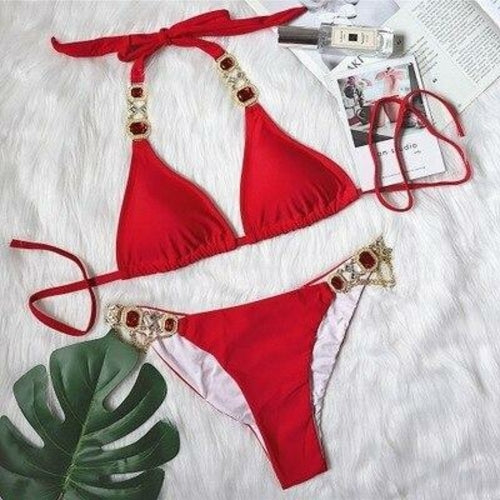 Tahiti Collection - Jewel Rhinestones Luxury Diamond Bikini Swimwear