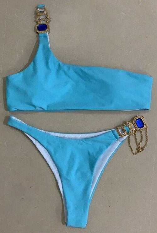 Tahiti Collection - Jewel Rhinestones Luxury Diamond Bikini Swimwear