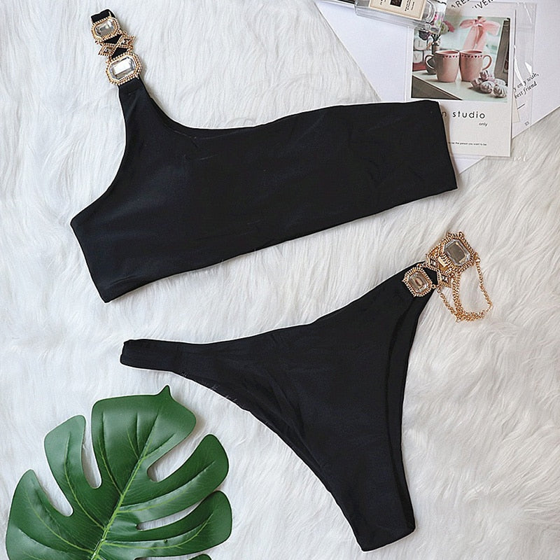 Tahiti Collection - Jewel Rhinestones Luxury Diamond Bikini Swimwear