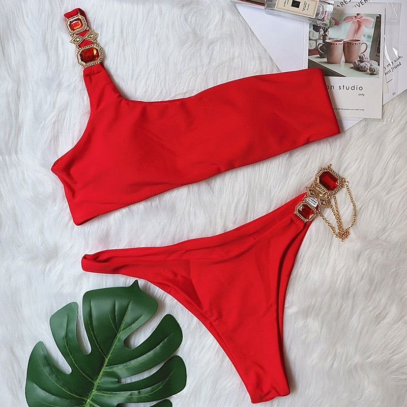 Tahiti Collection - Jewel Rhinestones Luxury Diamond Bikini Swimwear