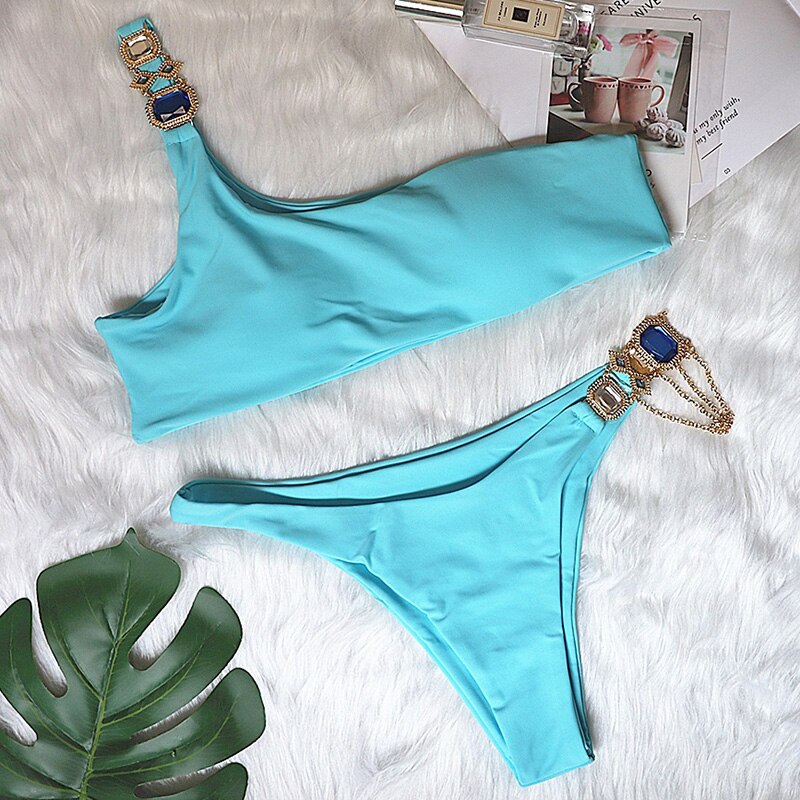 Tahiti Collection - Jewel Rhinestones Luxury Diamond Bikini Swimwear