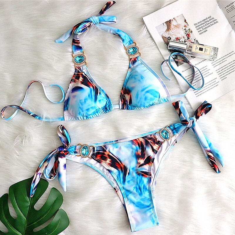 Tahiti Collection - Jewel Rhinestones Luxury Diamond Bikini Swimwear